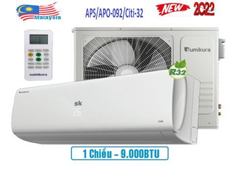 Điều hòa Sumikura 1 chiều 9000BTU APS/APO-092 Citi Gas R32 MỚI 2022 | Hàng chính hãng