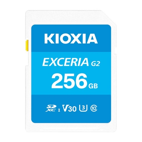 Thẻ nhớ KIOXIA EXCERIA G2 256GB LNEX2L256GG4 – SDXC UHS-I U3 V30, hỗ trợ quay 4K