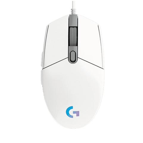 Chuột có dây Logitech gaming G102 GEN II LIGHTSYNC RGB White 910-005803 | Hàng chính hãng