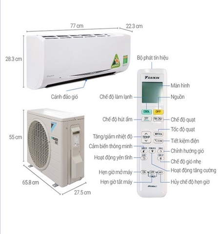 Điều hòa Daikin 12000 BTU FTF35XAV1V Mới 2023 | Hàng chính hãng