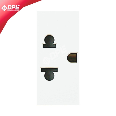 Hạt Ổ Cắm Đơn 3 Chấu Trắng A1 DPE-A1W-S31S – Nhựa PC, ABS, Định Mức 16A 250V