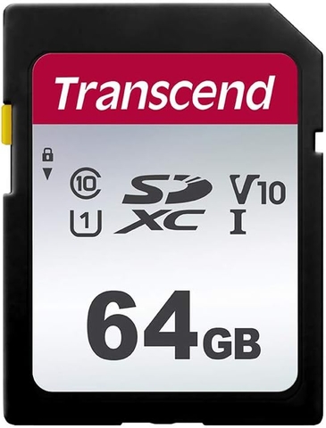 Thẻ SD Transcend TS64GSDC300S-E2, 64 GB, UHS-I, U1, V10, Class 10 (Tốc độ truyền tối đa: 100 MB/s) | Hàng chính hãng