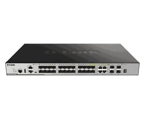 D-Link DGS-3630-28SC – Switch Layer 3 Stackable Managed Gigabit Fiber 28 Port