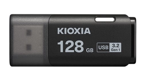 USB KIOXIA TransMemory U301 LU301K128GG4 128GB Black – USB 3.2 Gen 1