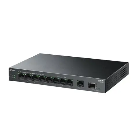 TP-Link LS1210GP | Switch 10 Port Gigabit PoE+ 61W Truyền Xa 250m, Tự Động Phục Hồi, Hoạt Động Êm Ái