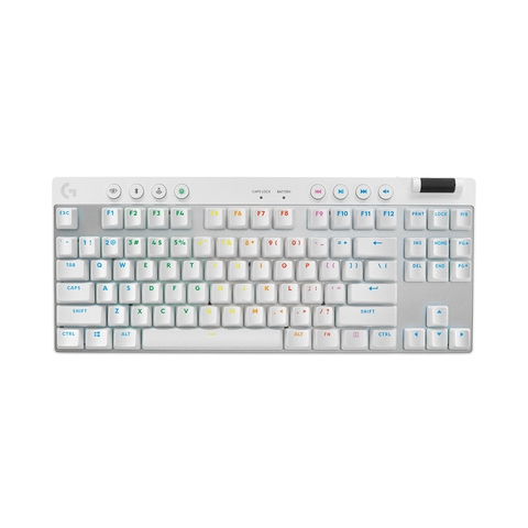 Bàn phím Gaming không dây Logitech Pro X TKL Lightspeed Màu Trắng Tactile Switch _ 920-012149 | Hàng chính hãng