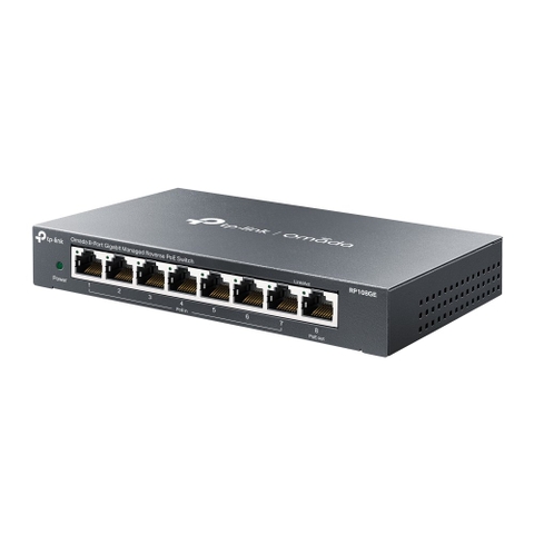 Switch PoE 8 cổng gigabit TP-Link TL-RP108GE 10/100/1000 Mbps Cổng RJ45