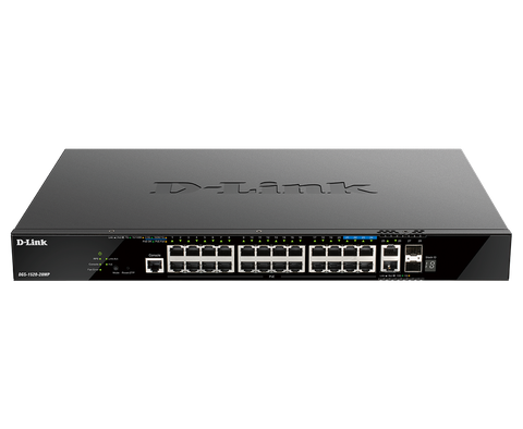 DGS-1520-28MP – Switch Layer 3 Stackable Smart Managed 28 Port PoE+ với 10G và 2.5G