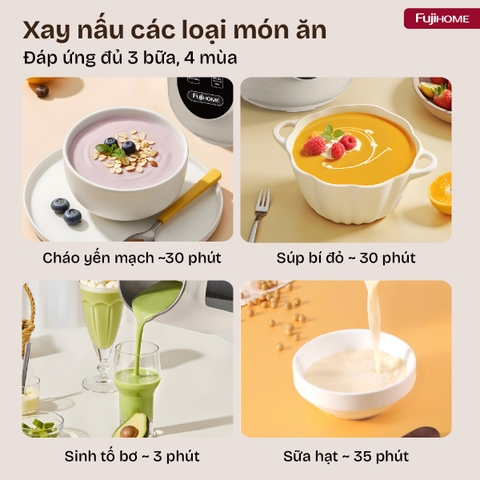 Máy làm sữa hạt đa năng Fujihome SM836 1200ml cảm ứng | Hàng chính hãng