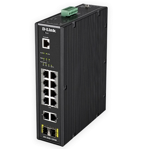D-Link DIS-200G-12PSW – Switch công nghiệp Gigabit Smart Managed PoE