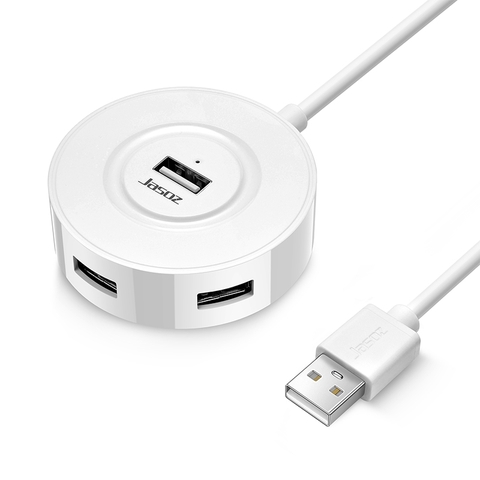 Bộ Chia USB Sang 4 Cổng USB 2.0 Chính Hãng Jasoz - Màu trắng