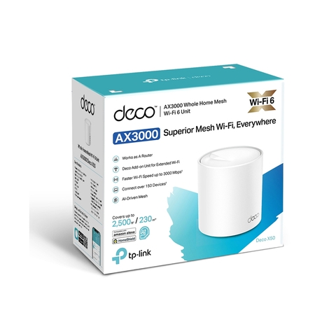 Bộ phát wifi Mesh TP-Link Deco X50 (1 Pack) | Hàng chính hãng