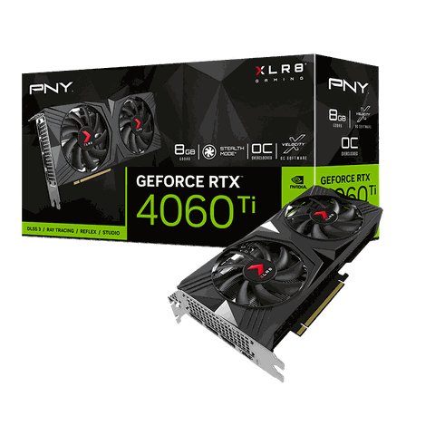 PNY GeForce RTX 4060 Ti 8GB VERTO Overclocked Dual Fan VCG4060T8DFXPB1-O