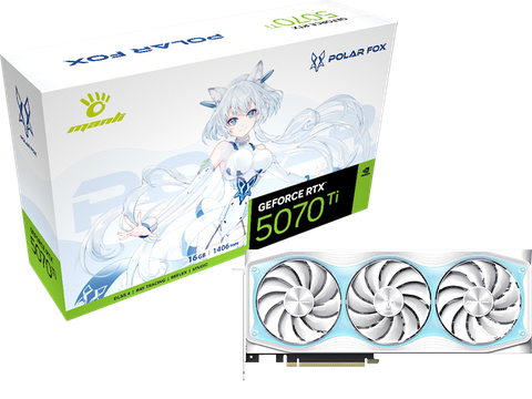 Card đồ họa Manli Polar Fox GeForce RTX 5070 Ti OC 16GB GDDR7 M-N507TIPO/D716G-M3644
