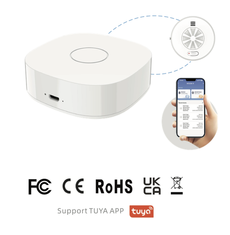 Thiết Bị Trung Tâm Gateway Báo Cháy Thông Minh – Kết Nối WiFi, Quản Lý Qua App Tuya