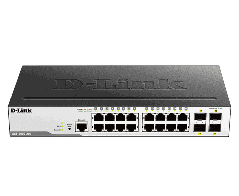 D-Link DGS-3000-20L – Switch Managed Layer 2 Gigabit 20 Port