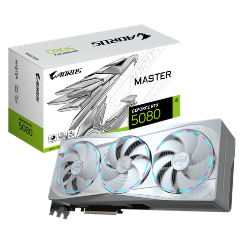 Card đồ họa Gigabyte AORUS GeForce RTX™ 5080 MASTER ICE 16G