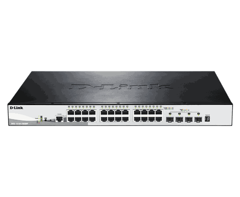 DGS-1510-28XMP – Switch Gigabit PoE+ Stackable 28 Port với 4 cổng 10G SFP+