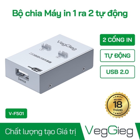 Two-way (2 In 1 Out)  USB2.0 Printing Automatic Switcher veggieg - V-F501