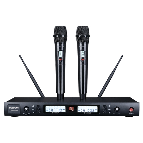 Bộ micro không dây cầm tay UHF kênh kép TS-8808HH | Hàng chính hãng