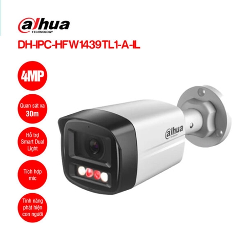 Camera IP 4MP DAHUA DH-IPC-HFW1439TL1-A-IL | Hàng chính hãng