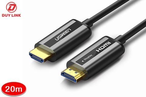 Cáp HDMI 2.0 sợi quang 15m Ugreen 50215 hỗ trợ 4K/60Hz cao cấp | Hàng chính hãng