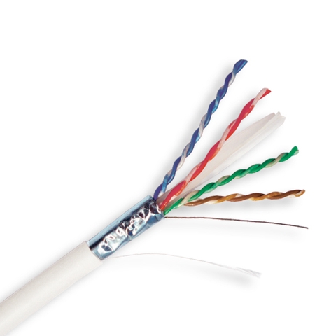 Cáp Mạng LS VINA CAT6A F/UTP 4Pair CM - White ( FTP-A-C6G-E1VN-M 0.5X004P/WH ) chính hãng | Hàng chính hãng