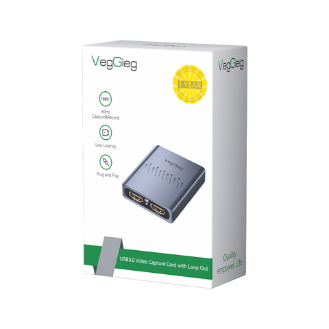 Capture Card HDMI USB 3.0 VegGieg V-HZ20 – Ghi hình Full HD 1080P