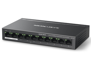 Switch PoE MERCUSYS MS110GMP Chính hãng FV (10 port 1000Mbps với 8 Port Poe) FV