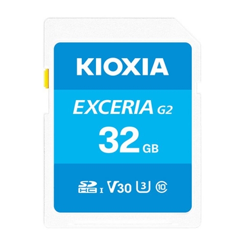 Thẻ nhớ KIOXIA EXCERIA G2 SDHC 32GB LNEX2L032GG4 – UHS-I U3 V30, hỗ trợ quay 4K