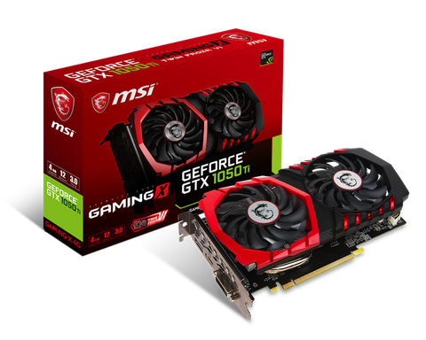 MSI GeForce GTX 1050 Ti 4GB Gaming Card