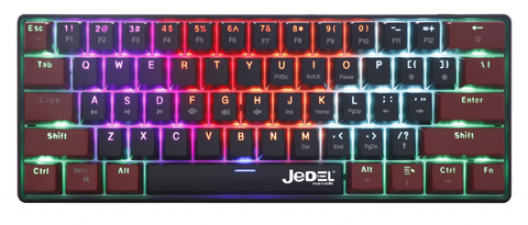 Bàn phím cơ có dây JEDEL KL-140 – 61 phím, RGB, Blue Switch, Type-C 1.5m