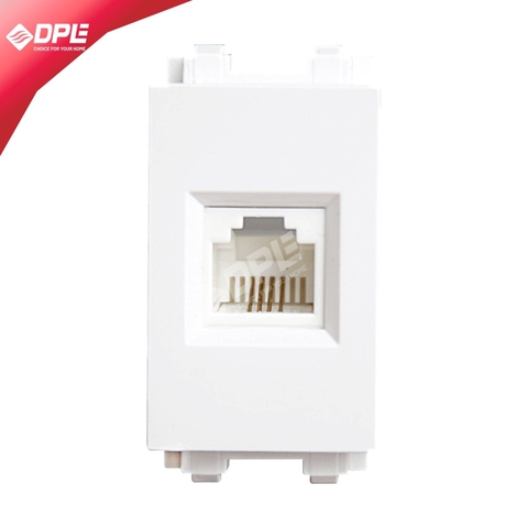Hạt Điện Thoại Âm Sàn DPE-AS TEL – Chất Liệu Nhựa Kết Hợp Đồng, Màu Trắng