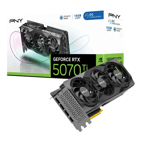 PNY GeForce RTX 5070 Ti 16GB Overclocked Triple Fan VCG5070T16TFXPB1-O