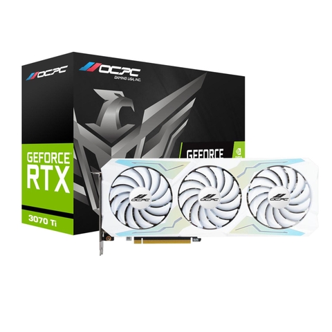 Card màn hình OCPC RTX 3070TI XE 8GB GDDR6 [Màu trắng, 3 FAN]