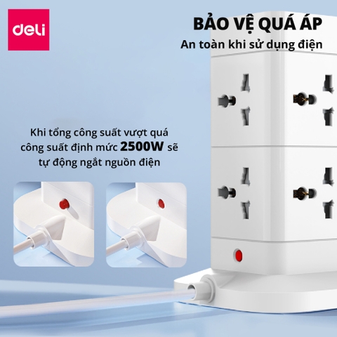 Ổ cắm điện đa năng Deli T426