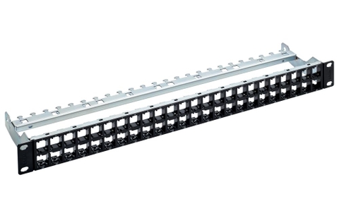 1U Empty Black Patch Panel HD Eliso 48P