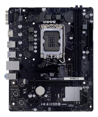 Bo mạch chủ BIOSTAR H610MHC 2.0 (Intel H610, Socket 1700, 2xDDR4, mATX) [BH36T]