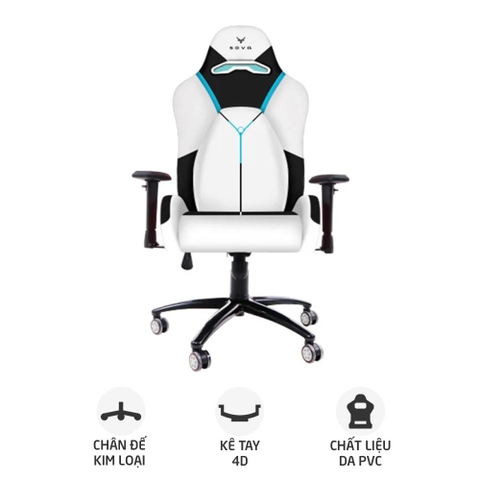 Ghế Game Centaur Sova Black White - CE-SOVA-BKWH | Hàng chính hãng