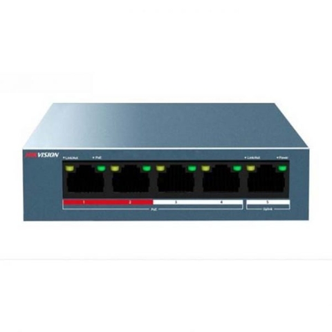 Switch POE 4 cổng 100M HIKVISION DS-3E0105P-E/M(B) | Hàng chính hãng