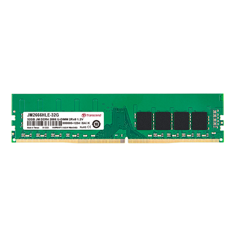Ram Desktop Transcend JetRam 32GB DDR4 2666MHz (JM2666HLE-32G) | Hàng chính hãng