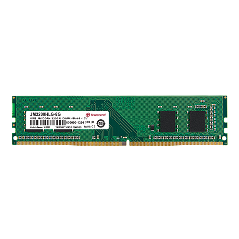 Ram Desktop Transcend JetRam 32GB, DDR4-3200 Unbuffered Long-DIMM (JM3200HLE-32G) | Hàng chính hãng