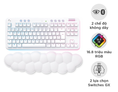 Bàn phím LOGITECH G715 TKL LIGHTSPEED WIRELESS/BLUETOOTH RGB GAMING – TACTILE – TRẮNG