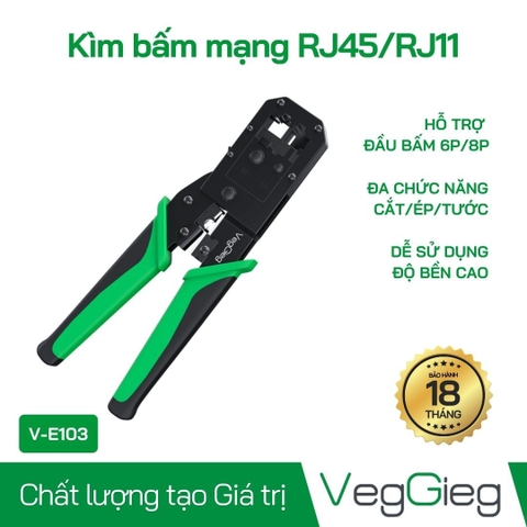 Multifunctional Crimping Tool kìm mạng veggieg - V-E103 | Hàng chính hãng