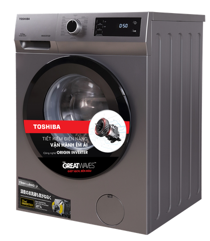 Máy giặt lồng ngang Toshiba Inverter 8.5Kg TW-BK95S3V(SK) Mới 2021 | Hàng chính hãng