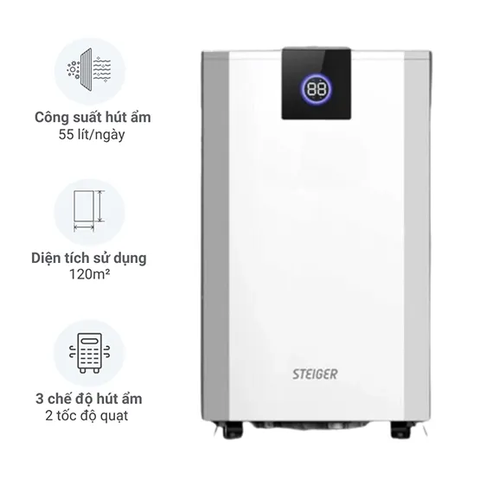 Máy Hút Ẩm Steiger STG-855DW: Giải Pháp Chống Nồm Ẩm Vượt Trội Cho Không Gian Lớn