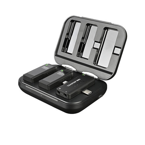 Micro không dây ghi âm, lọc tạp âm, livestream kênh kép V4 Dual Channel | Hàng chính hãng