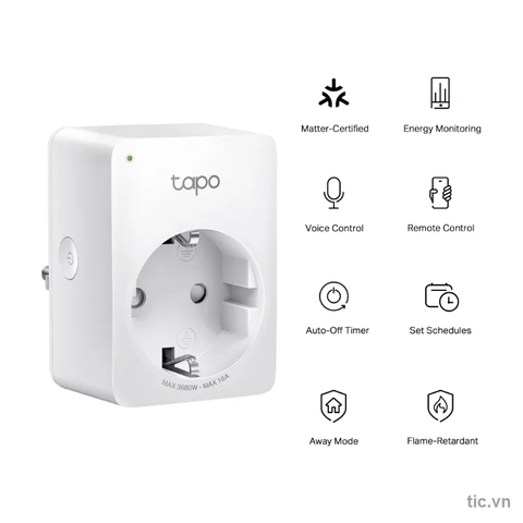 Ổ cắm Wi-Fi mini thông minh Tapo P110M Matter giám sát điện năng Chính Hãng