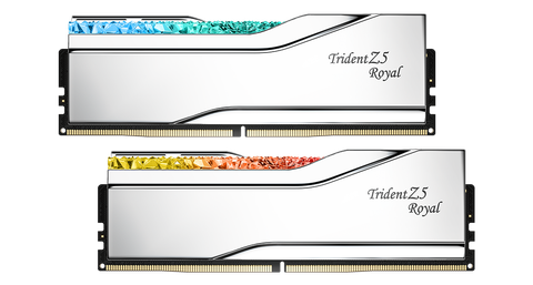 RAM G.Skill Trident Z5 Royal RGB 64GB (2x32GB) DDR5 6400MHz CL32 Silver F5-6400J3239G32GX2-TR5S