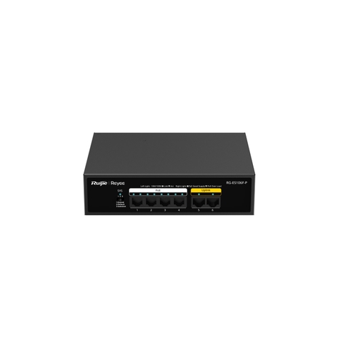RG-ES106F-P – Switch PoE 4 cổng nhỏ gọn, giải pháp tối ưu cho hệ thống camera & mạng văn phòng nhỏ